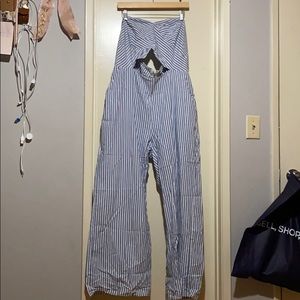 Fashion Nova Strapless Jumpsuit with a peek!